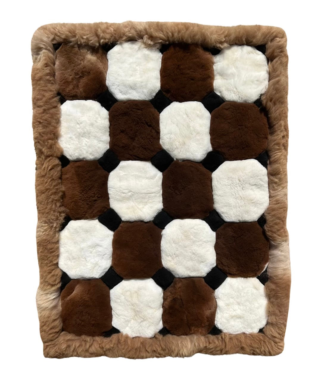 100% Soft Alpaca Area Rugs - Checkered