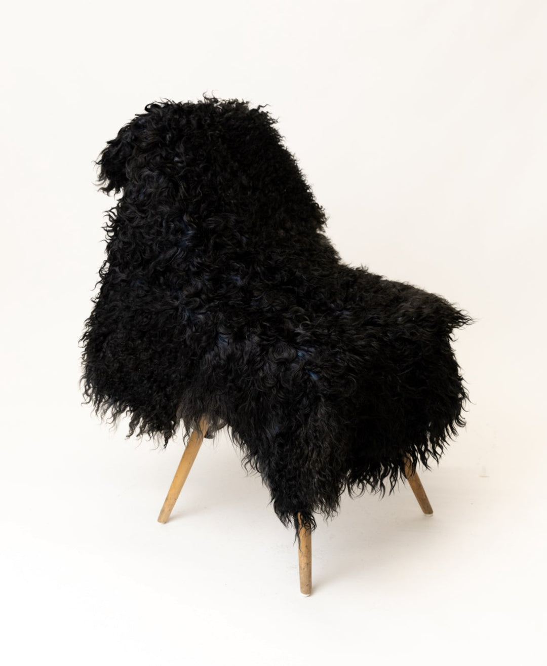 Angora Goat Hide - Black - Hides & Leathers -