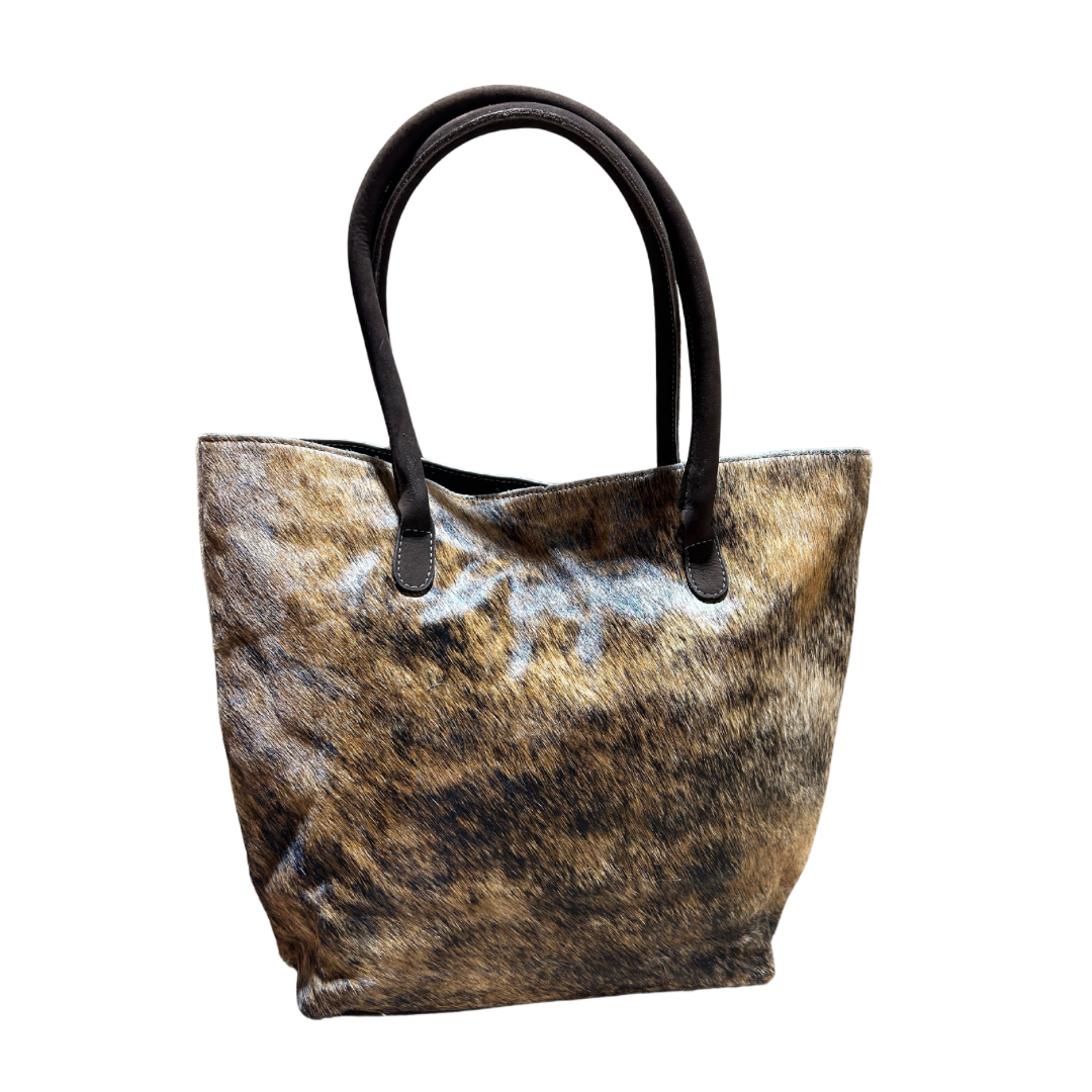 BRINDLE COWHIDE outlet HANDBAG Leather