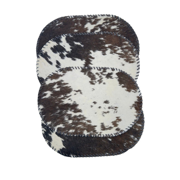 Handmade Cowhide Placemats and Coasters Bundle - Hides & Leathers -