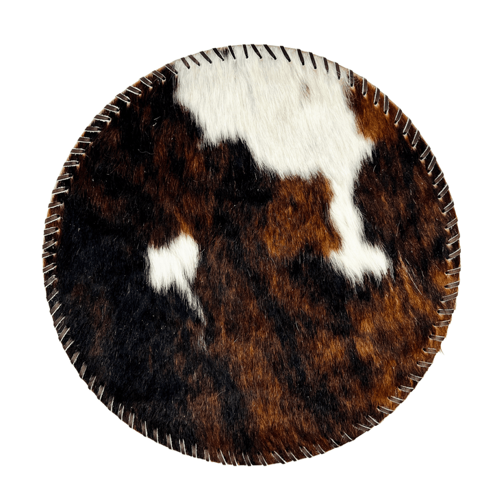 Handmade Cowhide Placemats and Coasters Bundle - Circle - Hides & Leathers -