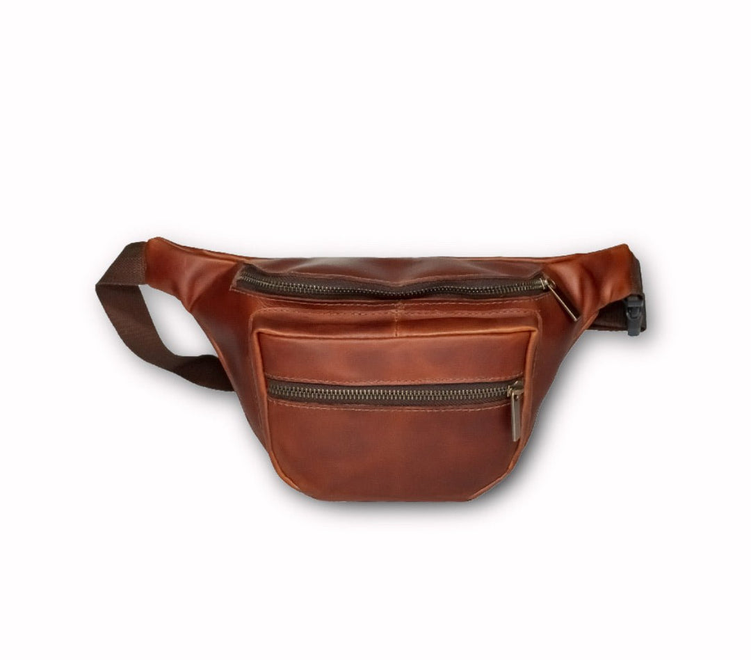 Leather Fanny Cross Body Bag - Hides & Leathers - Leather Fanny Bag