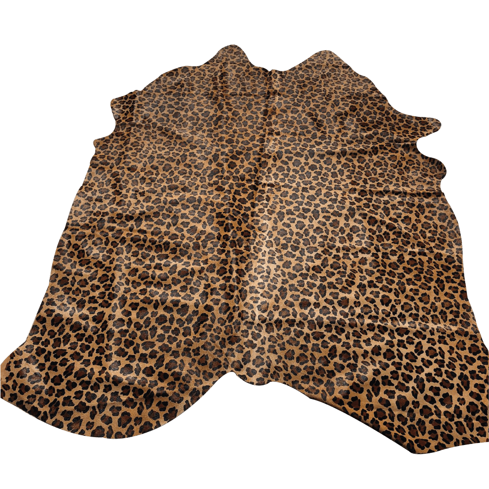 Leopard print on cowhide - Hides & Leathers -