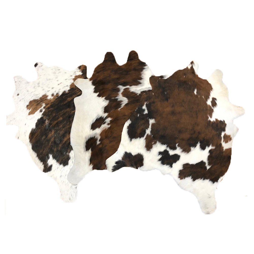 Speckled Tricolor cut out cowhides - Hides & Leathers -
