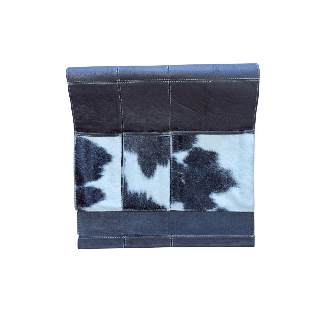 Cowhide and Leather Bedside Organizer