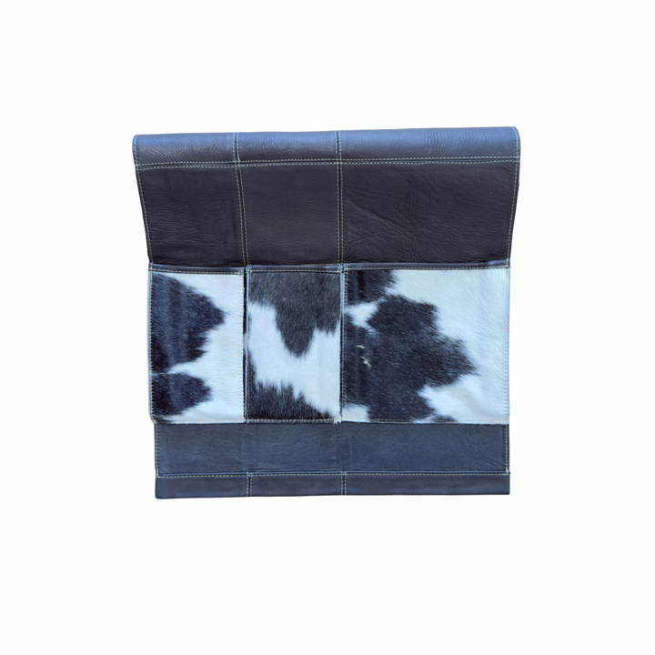 Cowhide and Leather Bedside Organizer