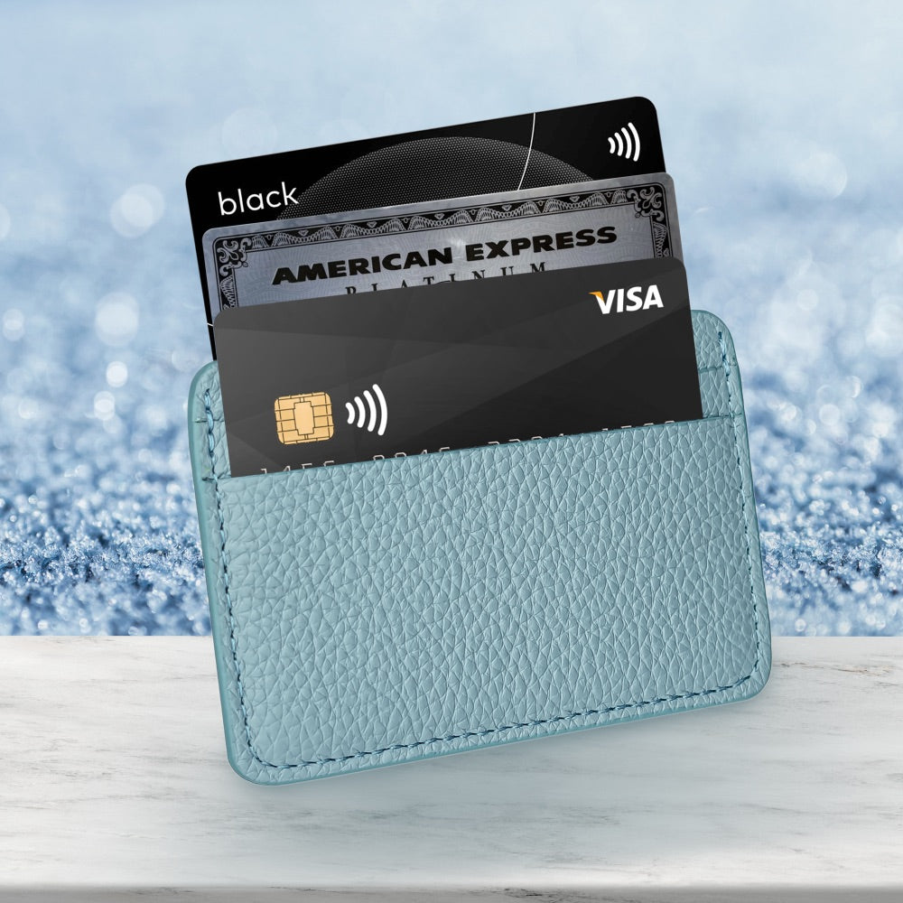 Slim Genuine Leather Credit Card Holder