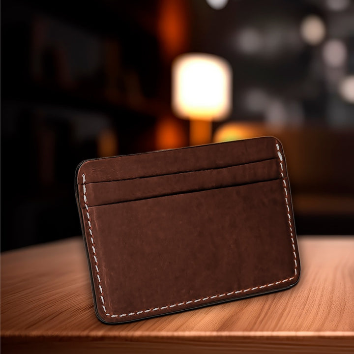 Slim Genuine Leather Credit Card Holder