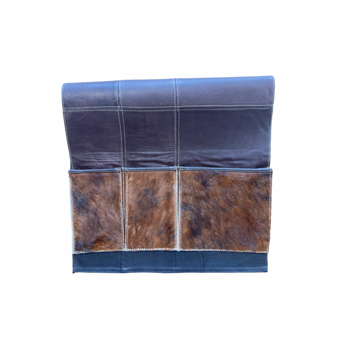 Cowhide and Leather Bedside Organizer