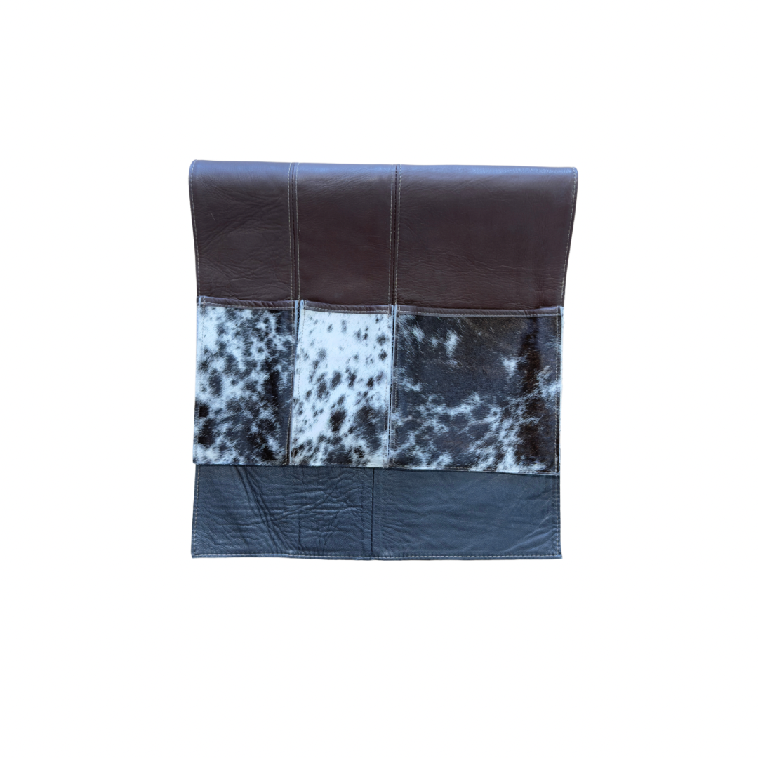 Cowhide and Leather Bedside Organizer