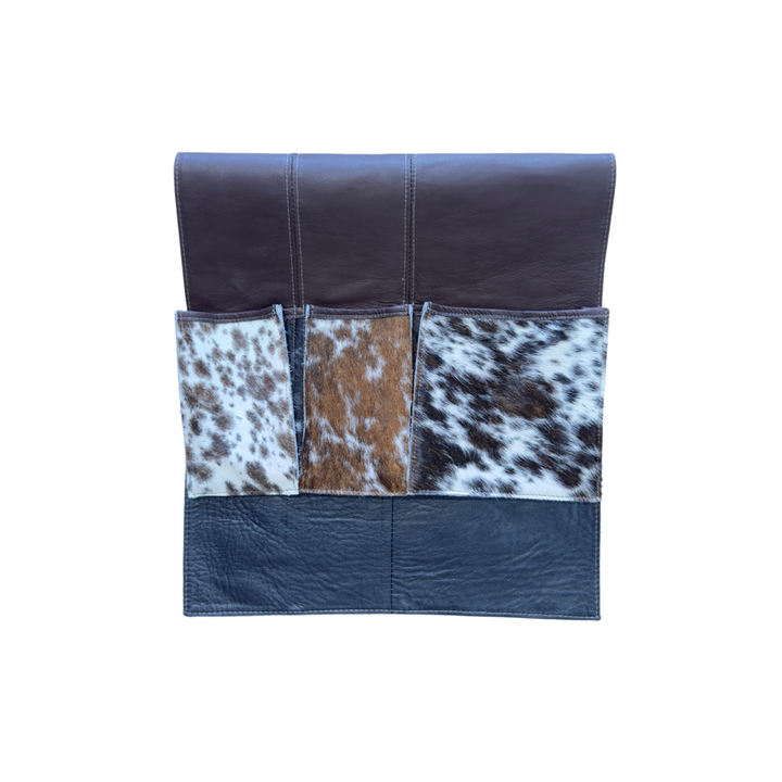 Cowhide and Leather Bedside Organizer