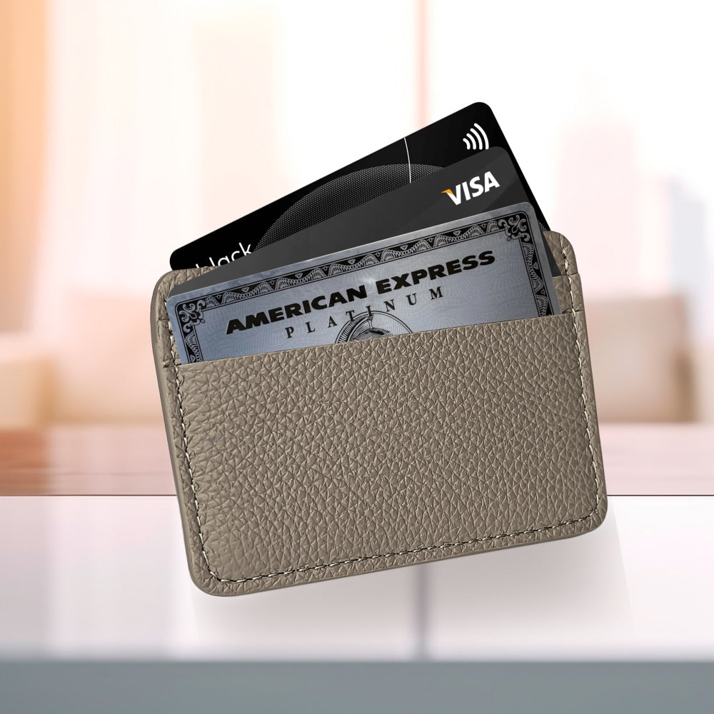 Slim Genuine Leather Credit Card Holder