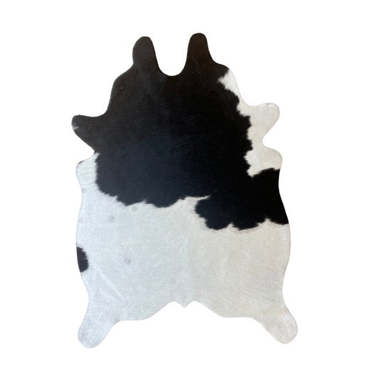 Cutout Cowhide Mini Rugs - Black and White