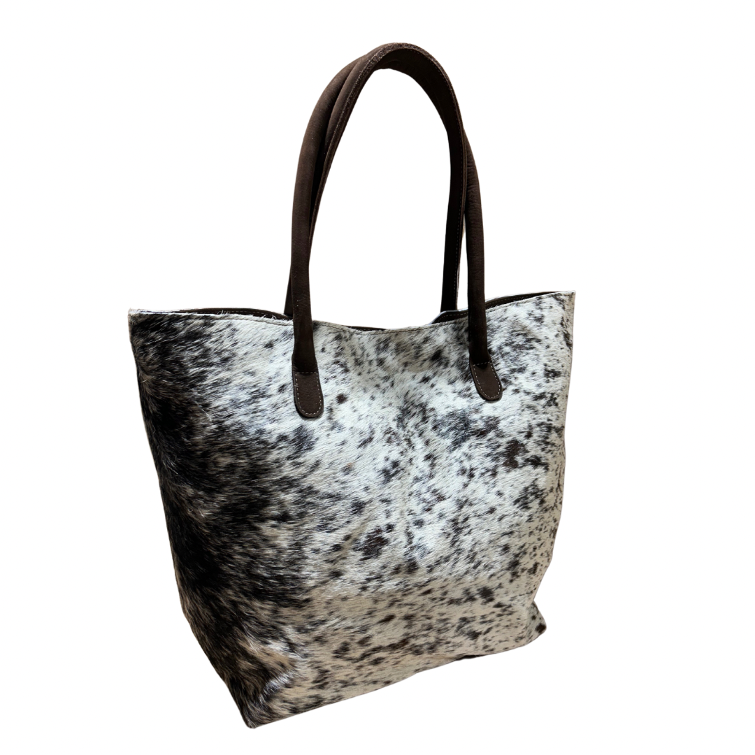 Cowhide Tote / Handbag - Salt & Pepper – Hides & Leathers