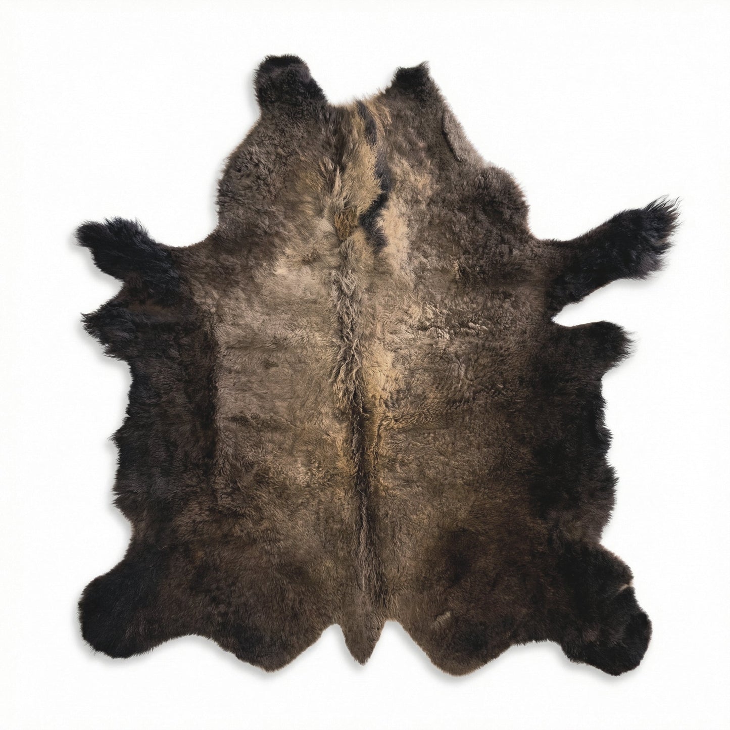 American Bison Hide Rug - Good Second Grade | 7'x6' - Hides & Leathers - Buffalo Rugs