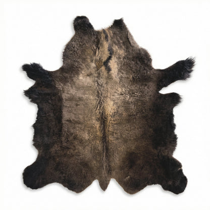 American Bison Hide Rug - Good Second Grade | 7'x6' - Hides & Leathers - Buffalo Rugs