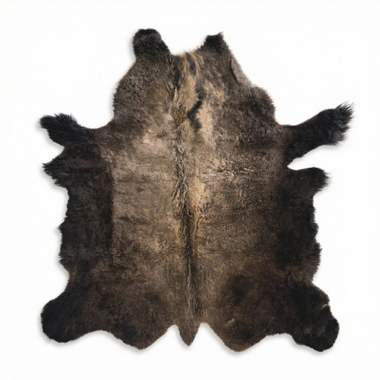 American Bison Hide Rug - Good Second Grade | 7'x6' - Hides & Leathers - Buffalo Rugs