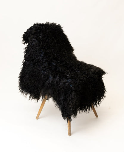 Angora Goat Hide - Black - Hides & Leathers - 