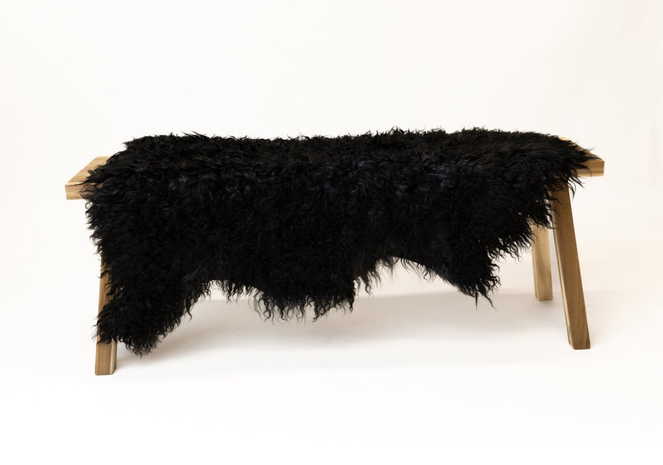 Angora Goat Hide - Black - Hides & Leathers - 