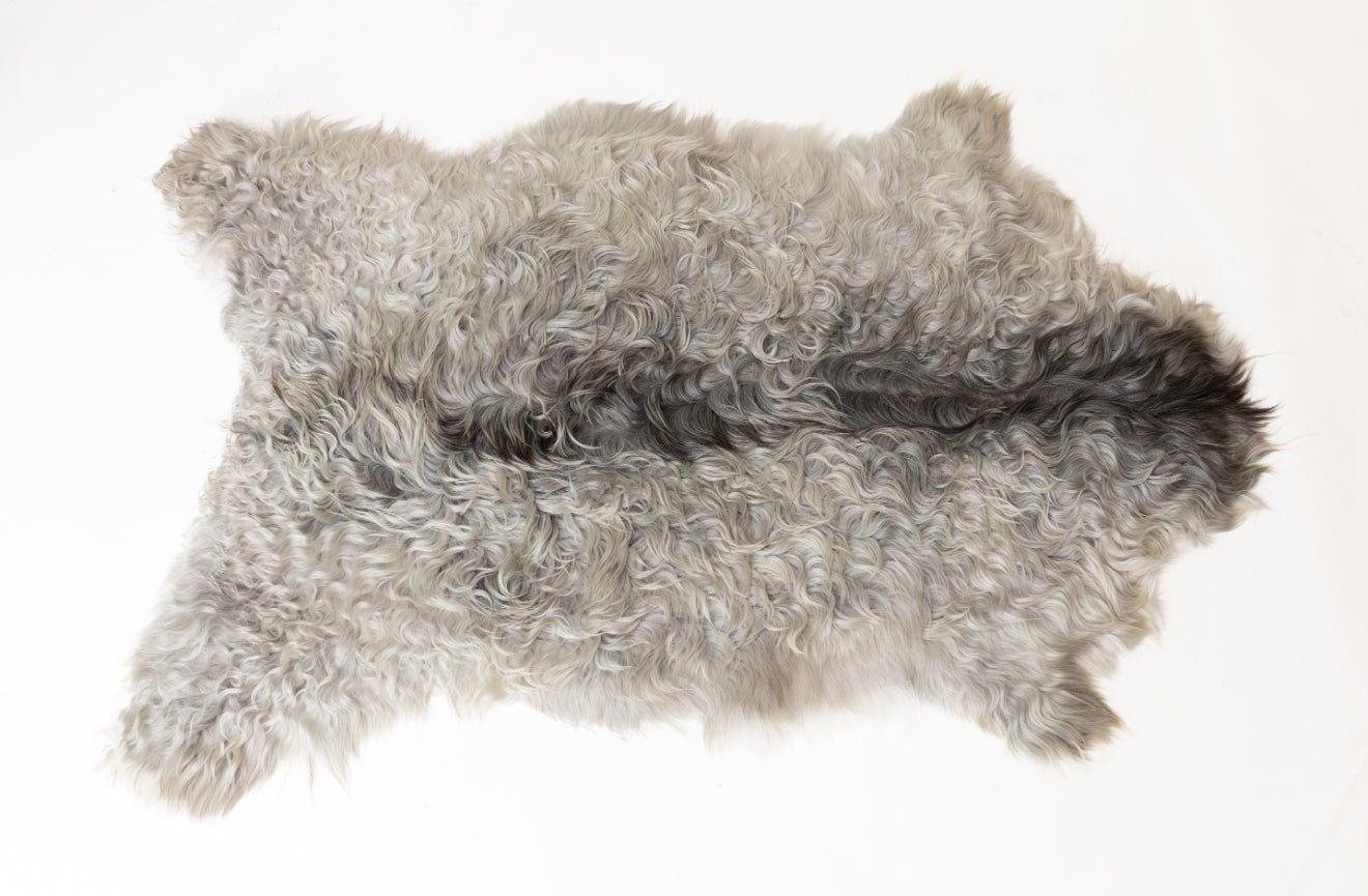 Angora Goat Hide - Gray - Hides & Leathers - 
