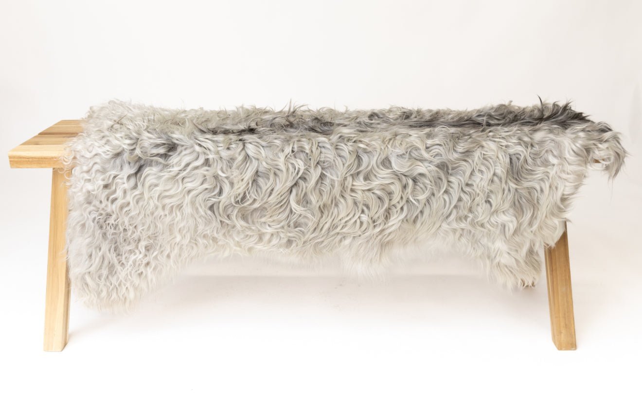 Angora Goat Hide - Gray - Hides & Leathers - 