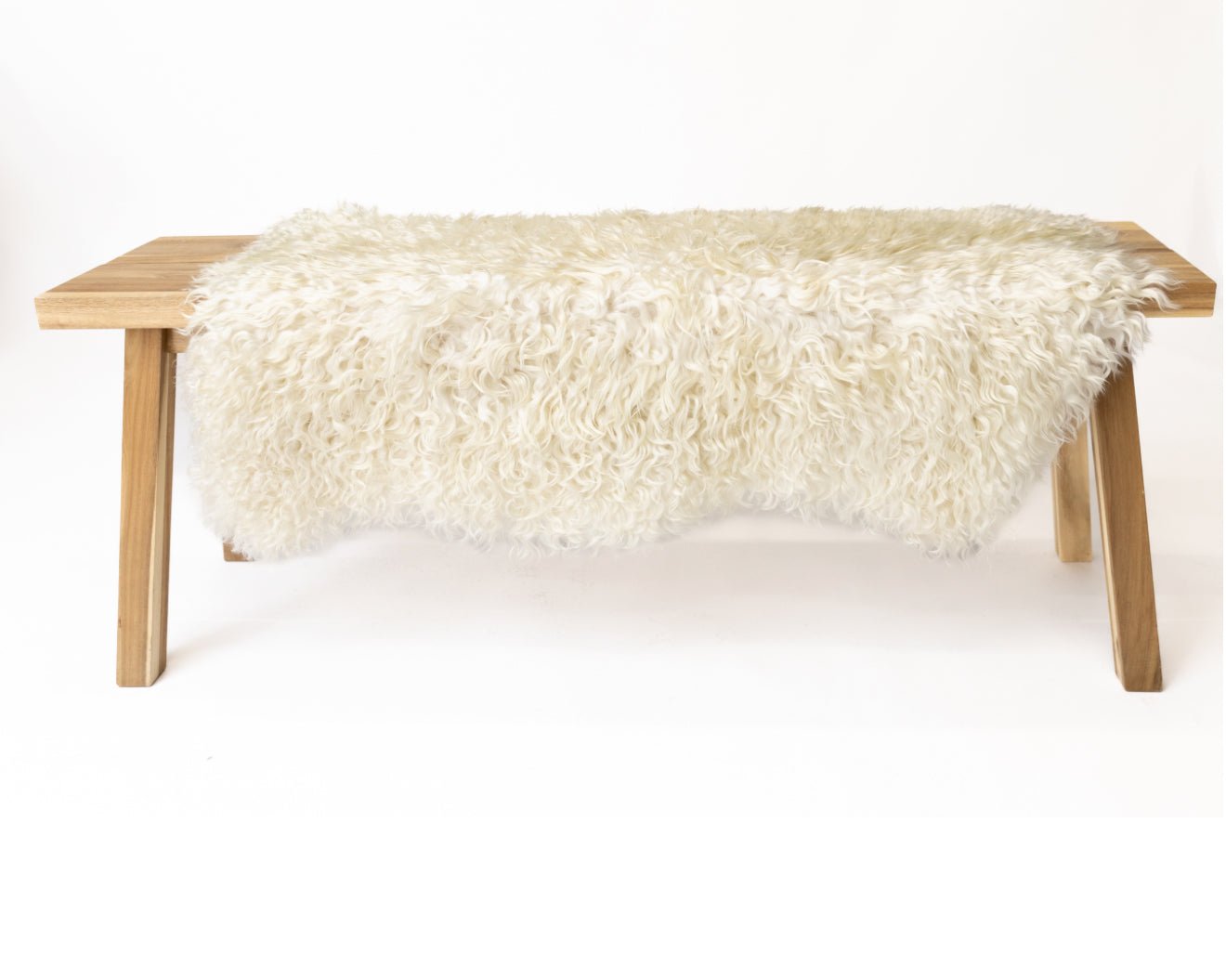 Angora Goat Hide - White - Hides & Leathers - 