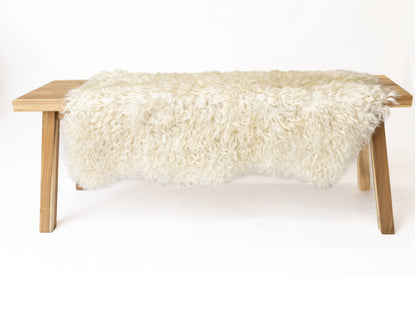 Angora Goat Hide - White - Hides & Leathers - 