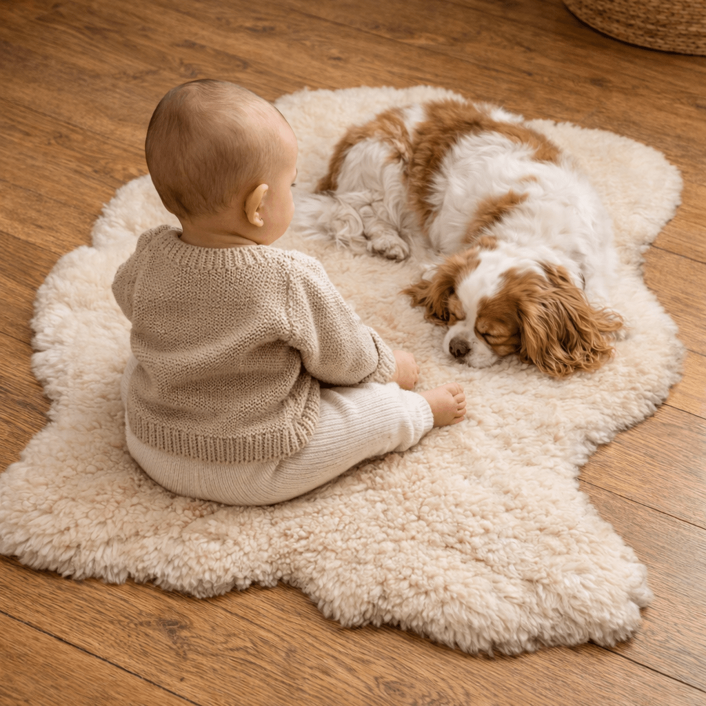 Argentine Sheepskin Rug - Natural Ivory | 3'x2' - Hides & Leathers - Sheep Skin