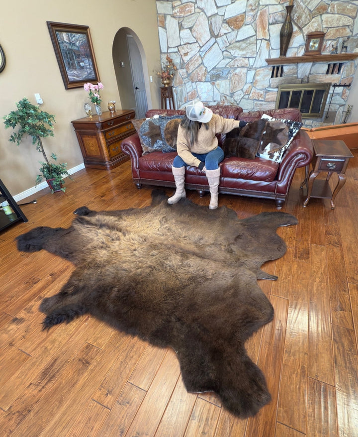 Bison / Buffalo Rug & Hide - Good Second - Large - Hides & Leathers - Buffalo Rugs