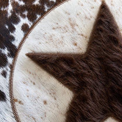 Bison & Cowhide Pillow Cover | Tricolor Hair-On – Black & Brown Speckled, 20 x 20 In - Hides & Leathers - Pillow