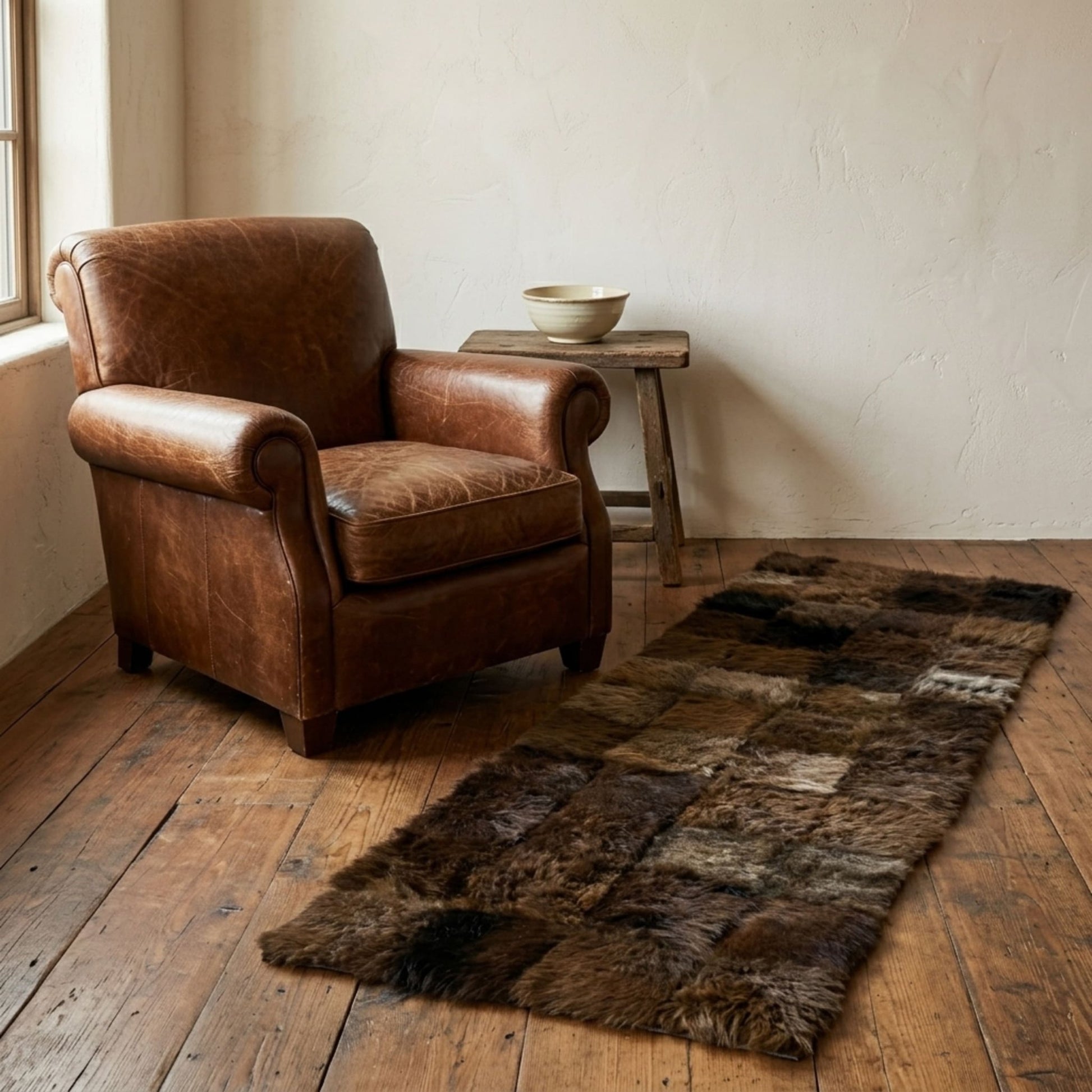 Bison Hide Rug | Hair - On 2x6 Ft – Natural American Buffalo - Hides & Leathers - Rug