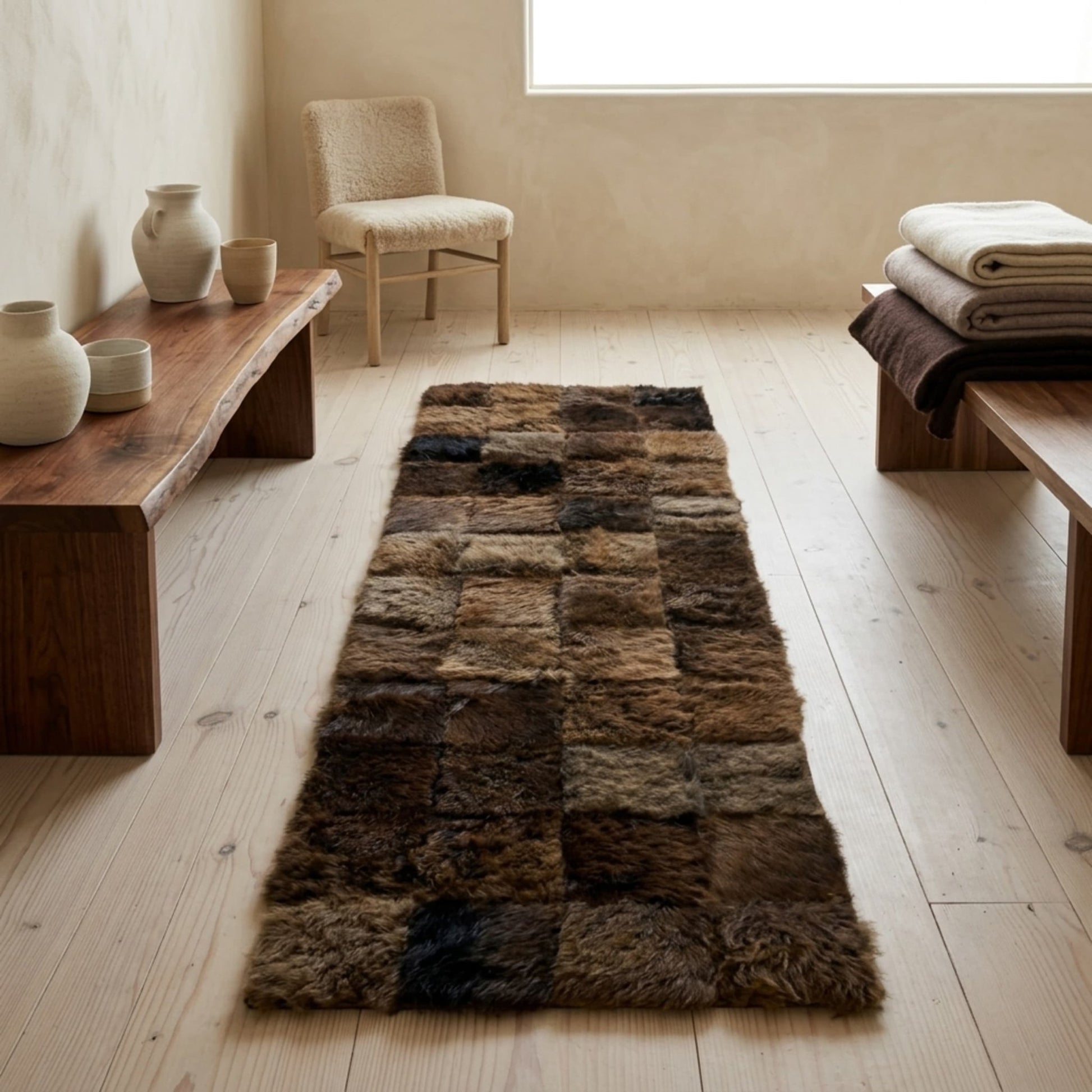 Bison Hide Rug | Hair - On 2x6 Ft – Natural American Buffalo - Hides & Leathers - Rug