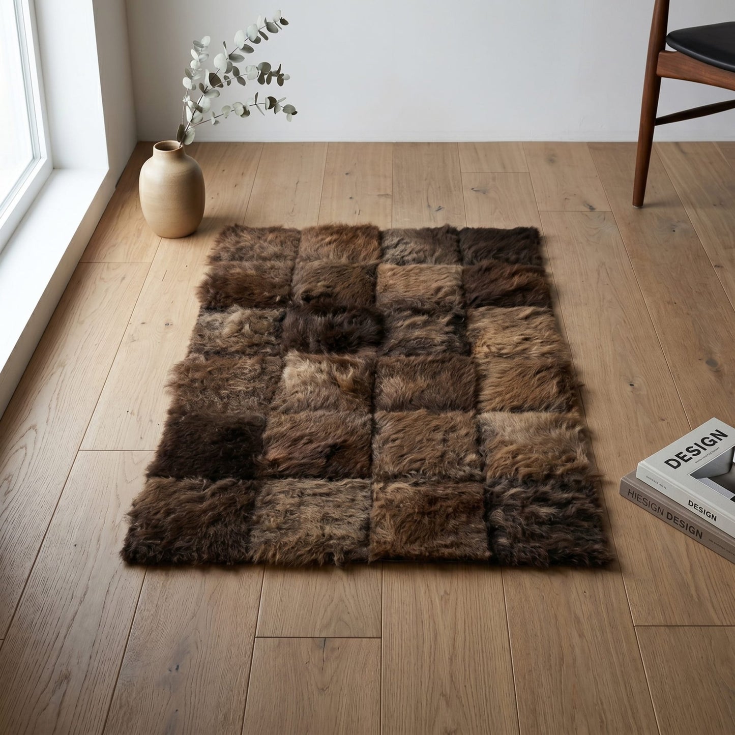 Bison Hide Rug | Hair - On – Small 3x2 ft Natural American - Hides & Leathers - Rug