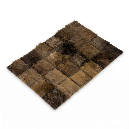 Bison Hide Rug | Hair - On – Small 3x2 ft Natural American - Hides & Leathers - Rug