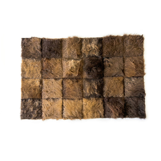 Bison Hide Rug | Hair - On – Small 3x2 ft Natural American - Hides & Leathers - Rug