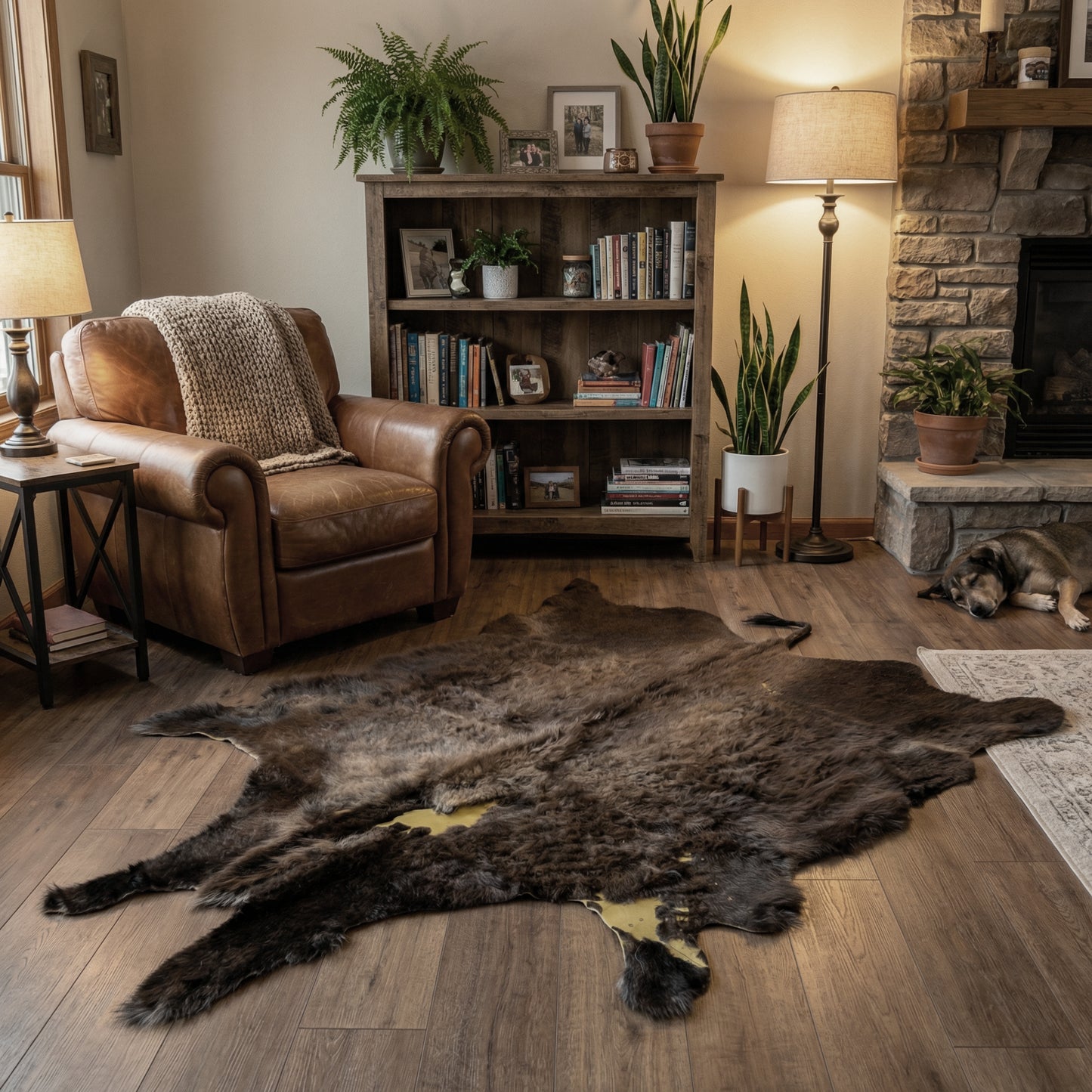 American Bison Hide Rug - Second Grade | 7'x6'
