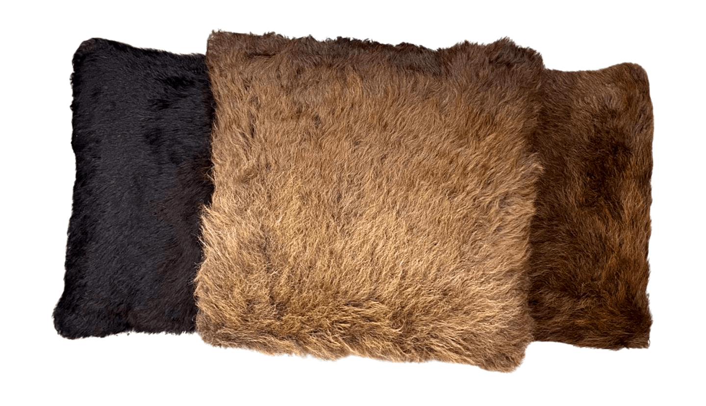 Buffalo Pillow 20"x20" Single Sided - Hides & Leathers - pillow