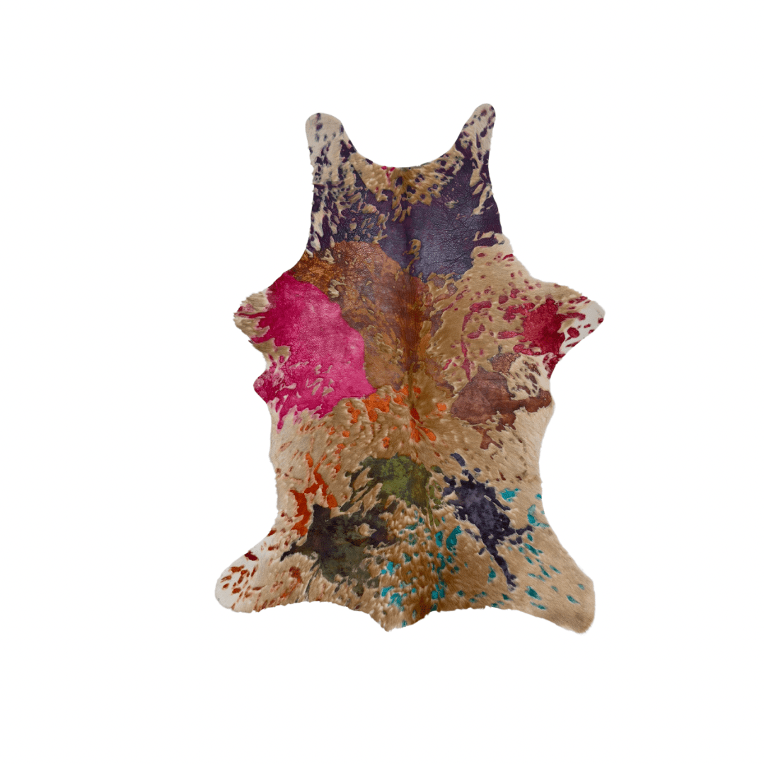 Calf Hide - paint splashes - Pick and Get - Hides & Leathers - Calf Hide