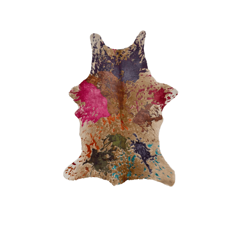 Calf Hide - paint splashes - Pick and Get - Hides & Leathers - Calf Hide