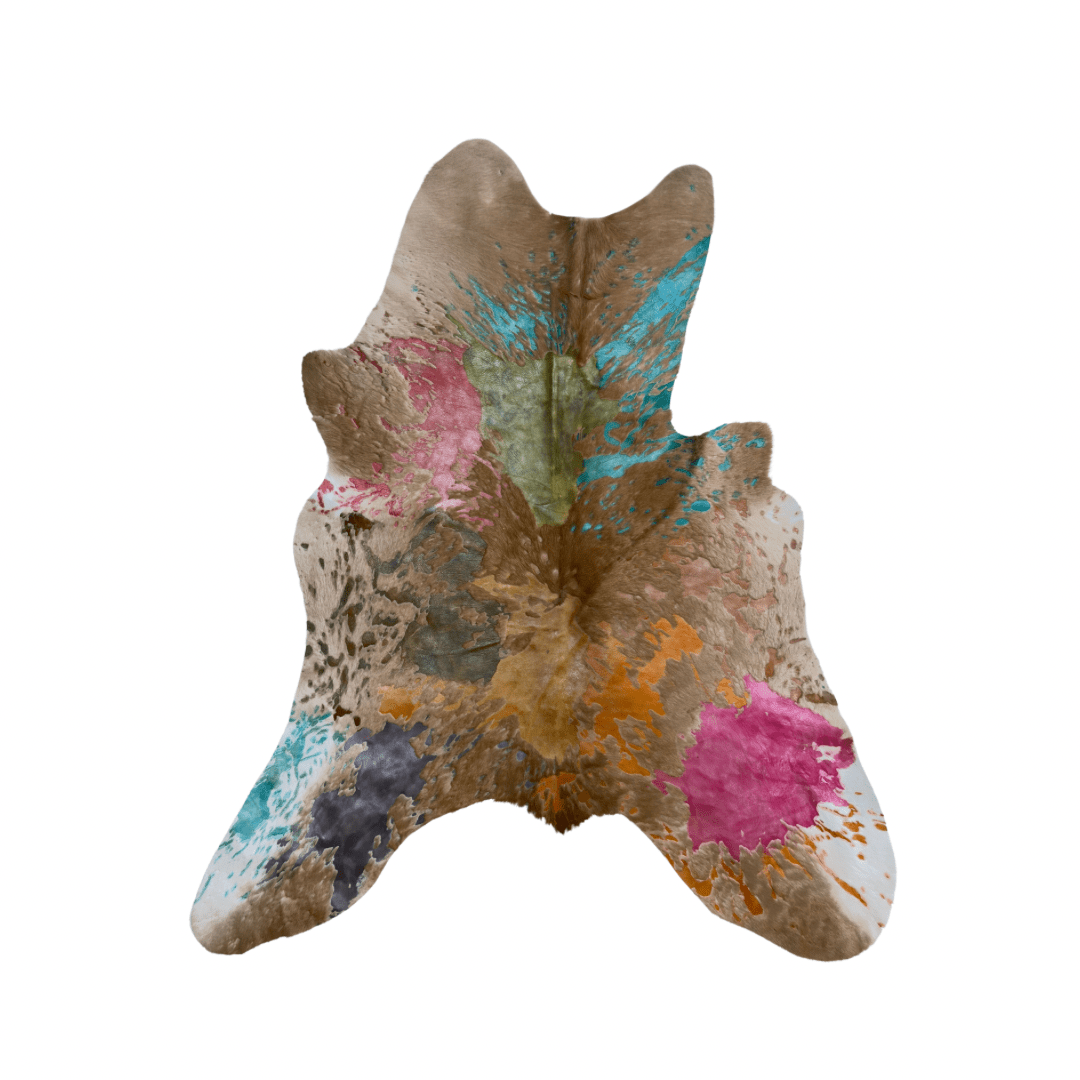 Calf Hide - paint splashes - Pick and Get - Hides & Leathers - Calf Hide