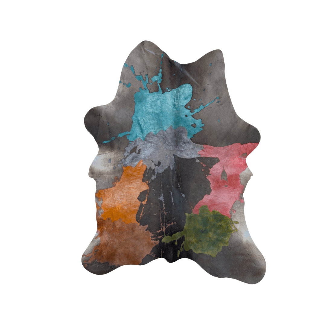 Calf Hide - paint splashes - Pick and Get - Hides & Leathers - Calf Hide