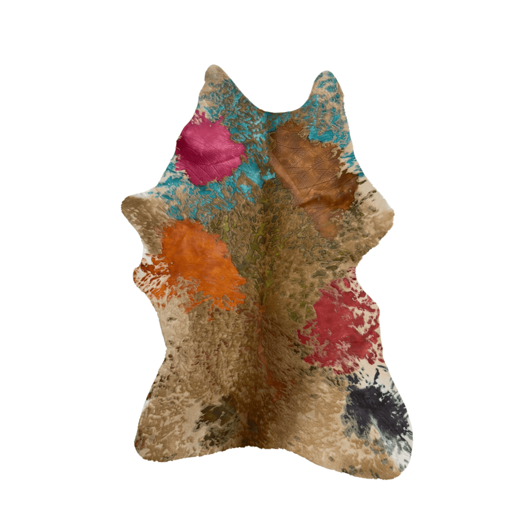 Calf Hide - paint splashes - Pick and Get - Hides & Leathers - Calf Hide