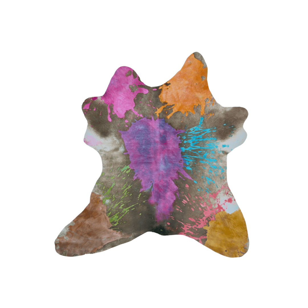 Calf Hide - paint splashes - Pick and Get - Hides & Leathers - Calf Hide