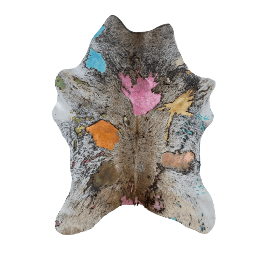 Calf Hide - paint splashes - Pick and Get - Hides & Leathers - Calf Hide