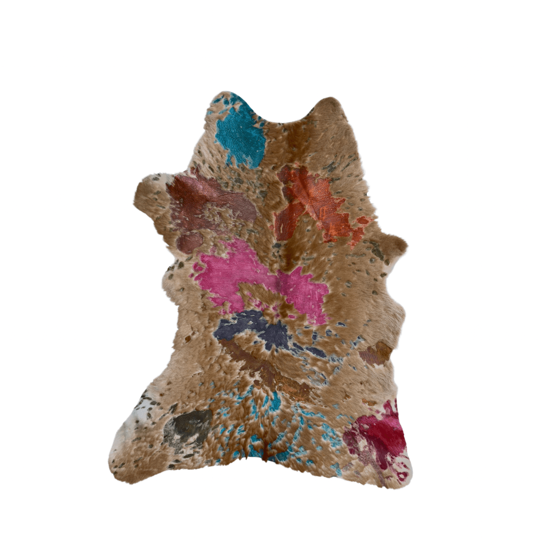 Calf Hide - paint splashes - Pick and Get - Hides & Leathers - Calf Hide