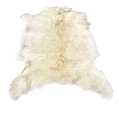 Cashmere Goat Hide - White - Hides & Leathers - 