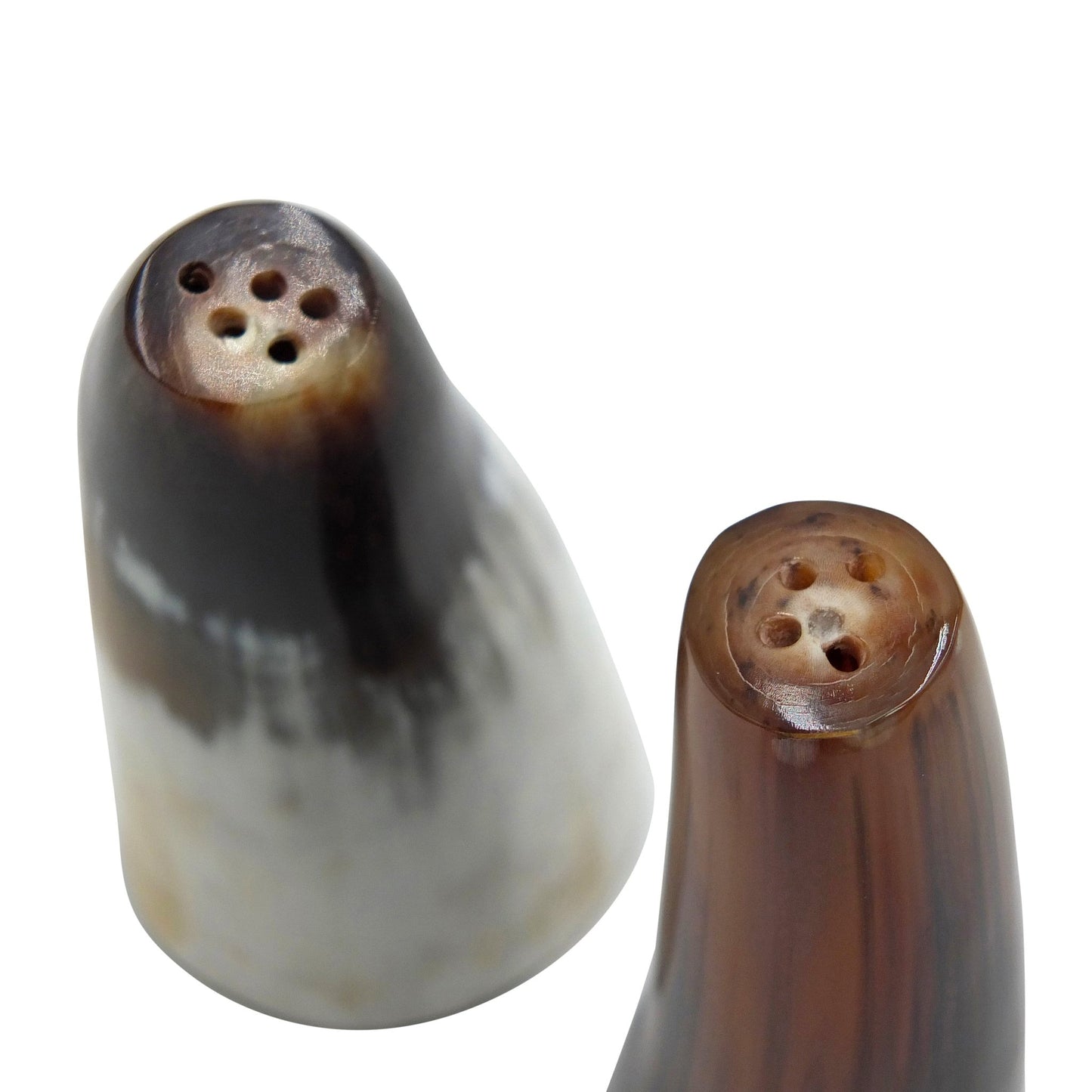 Cow Horn Salt & Pepper Shakers (Set of 2) - Hides & Leathers - 