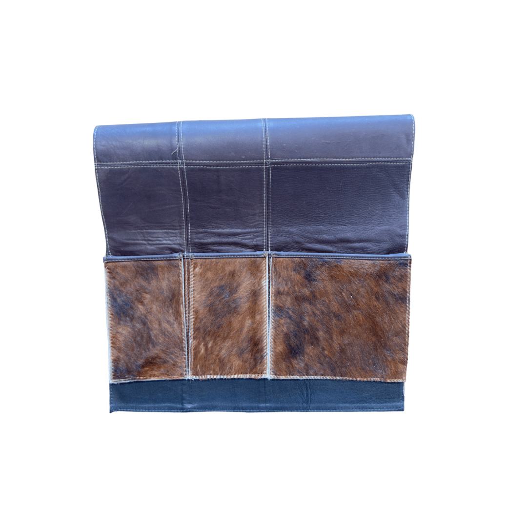 Cowhide and Leather Bedside Organizer - Hides & Leathers - 