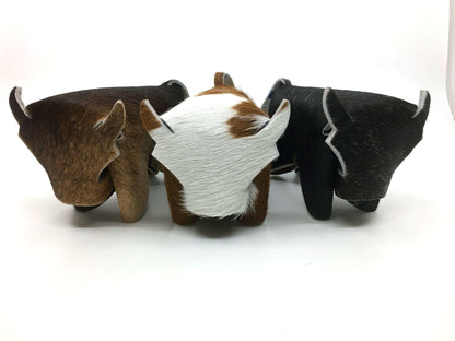 Cowhide Bull Figurines
