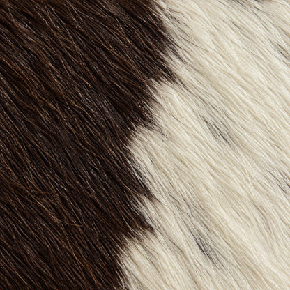 Cowhide Footstool | Tricolor, Black Speckled or Brown Speckled – Brazilian Hair-On, Eucalyptus Legs - Hides & Leathers - Footstool